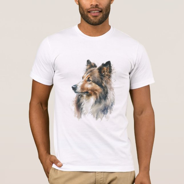 Camiseta de pintura de Sable Sheltie (Anverso)