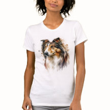 Camiseta de pintura de Sable Sheltie