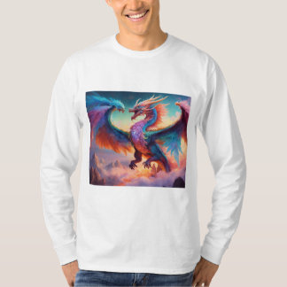 Camiseta de pintura mística Dragon y Phoenix