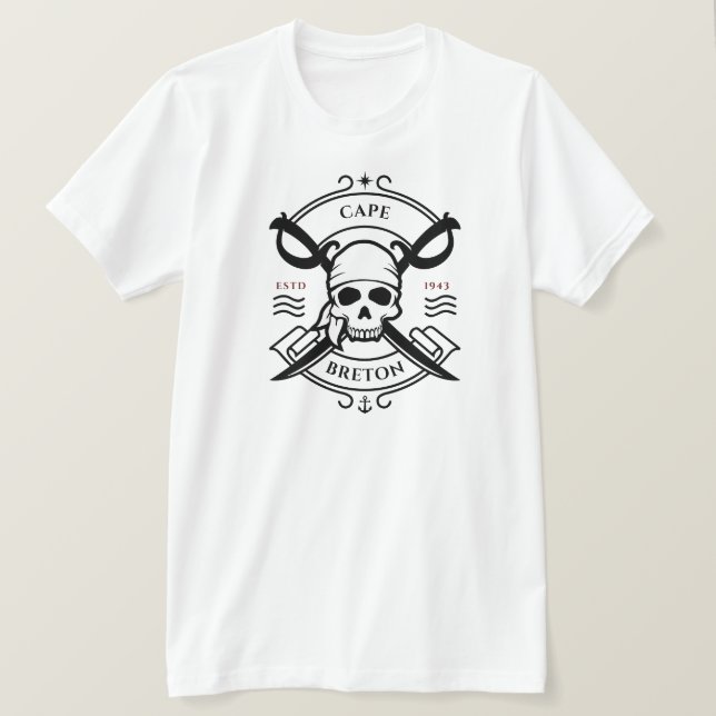 Camiseta de pirata de Cape Breton (Anverso del diseño)