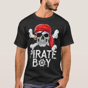 Camiseta de Pirate Boy Jolly Roger Flag Skull Cros