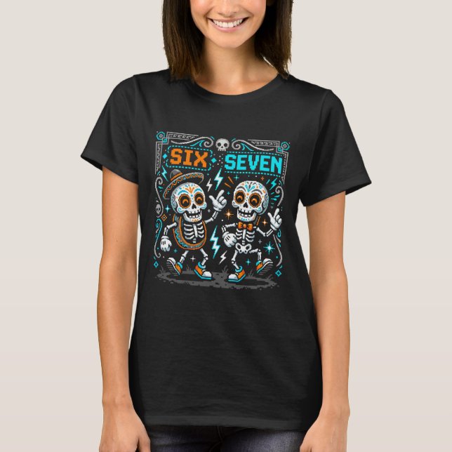 Camiseta de Pixel Art del Día de Muertos Número 67 (Anverso)