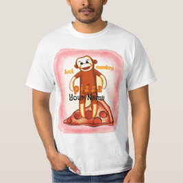 Camiseta de Pizza de Mono de Calcetín