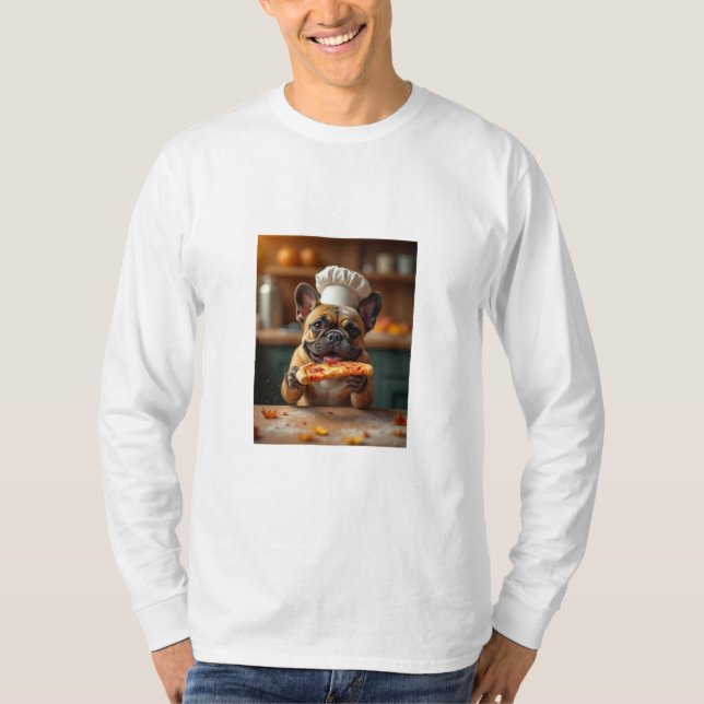 camiseta de pizza para comer perro (Anverso)