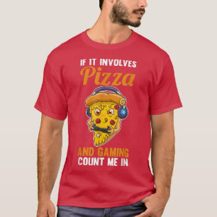 Camiseta de Pizza para Gamer de Juegos