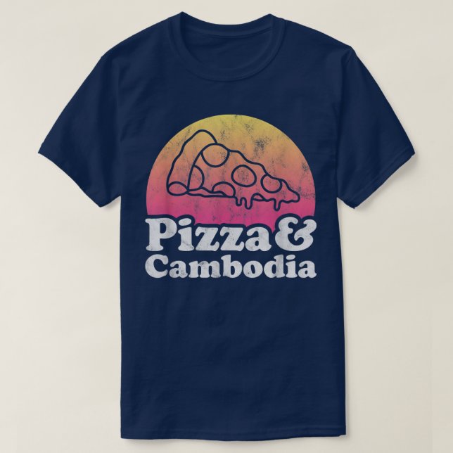 Camiseta de Pizza y Camboya (Diseño del anverso)