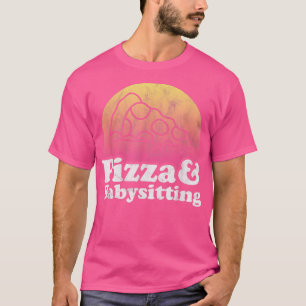 Camiseta de pizza y canguro o niñera