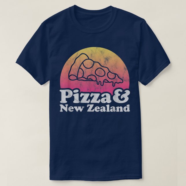 Camiseta de Pizza y Nueva Zelanda (Diseño del anverso)