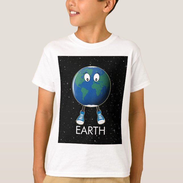 Camiseta de Planeta Tierra y Estrellas (Anverso)