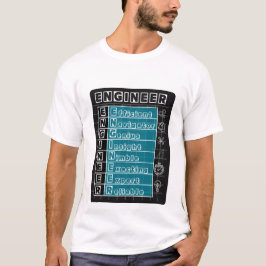 Camiseta de Plano de Definición de Ingeniero Profe