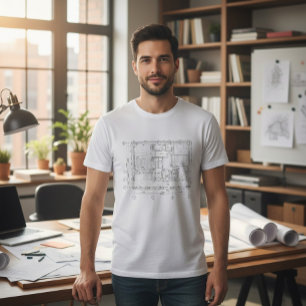 Camiseta de plano de planta de cabaña