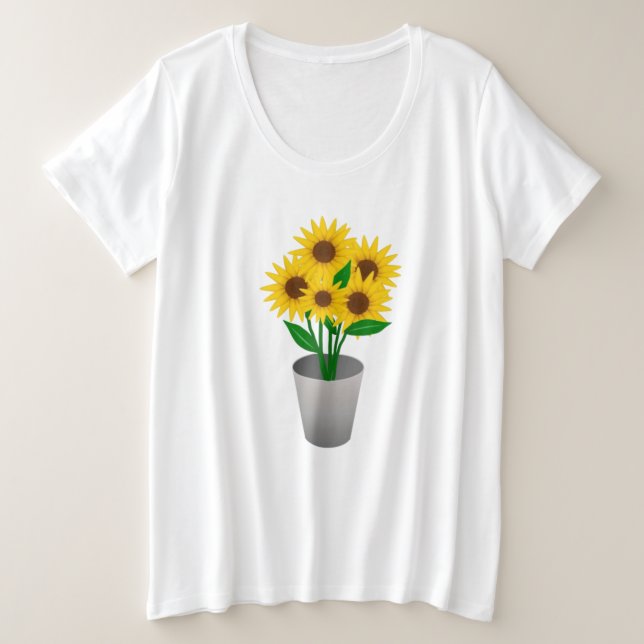 Camiseta De Planta De Flores Para Las Mujeres - Pa (Anverso del diseño)