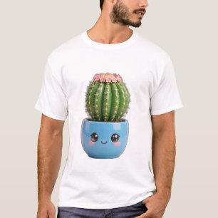 Camiseta de planta interior kawaii de cactus de ba