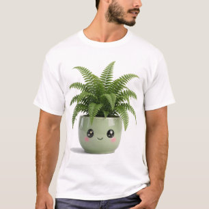 Camiseta de planta interior kawaii de helecho de B