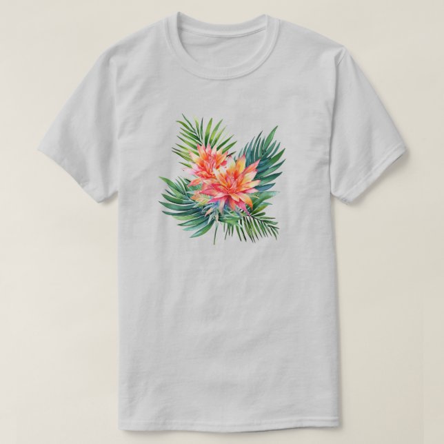Camiseta de planta tropical (Diseño del anverso)