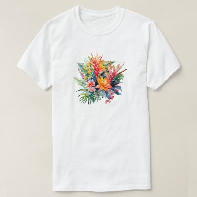 Camiseta de planta tropical (Diseño del anverso)