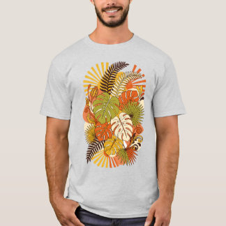 Camiseta de plantas botánicas tropicales boho