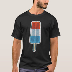Camiseta de plástico azul rojo para celebrar el 4 