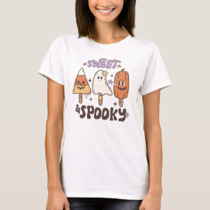 Camiseta de plástico de Halloween dulce y espeluzn