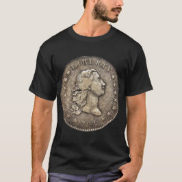 Camiseta de plata de pelo flotante de 1794