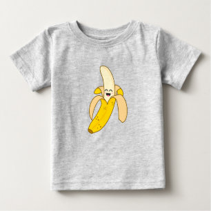 Camiseta de plátano sonriente para niños