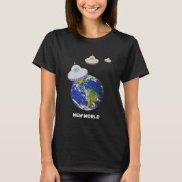 Camiseta de platillos voladores alrededor del mund