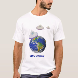 Camiseta de platillos voladores alrededor del mund