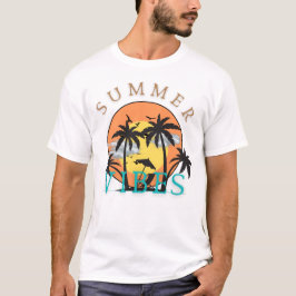camiseta de playa de los vibes de verano