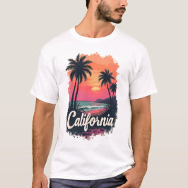 Camiseta de playa de Sunset de California | Retro