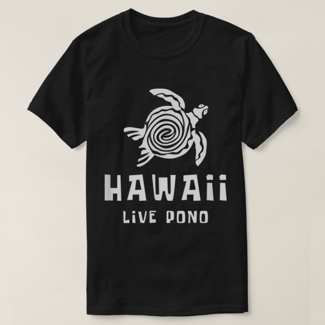 Camiseta de playa de tortugas marinas de Hawaii Li (Diseño del anverso)