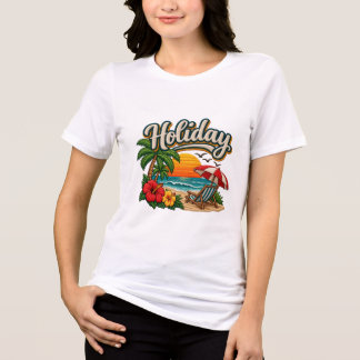 Camiseta de Playa de Vacaciones, Camisa de Vacacio