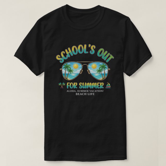 Camiseta de playa 'Las clases terminaron para el v (Diseño del anverso)