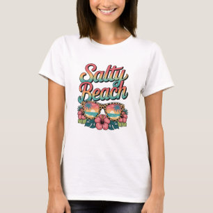 Camiseta de playa salada, camiseta de verano, fies