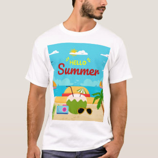 Camiseta de playa tropical de verano | Océano sole