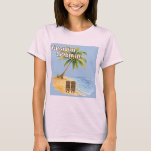 Camiseta de playa tropical para escapada de vacaci