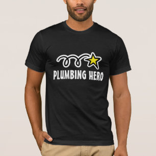 Camiseta de plomero con divertido lema de héroe d