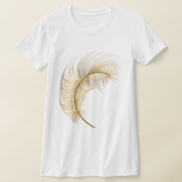Camiseta de plumas de oro