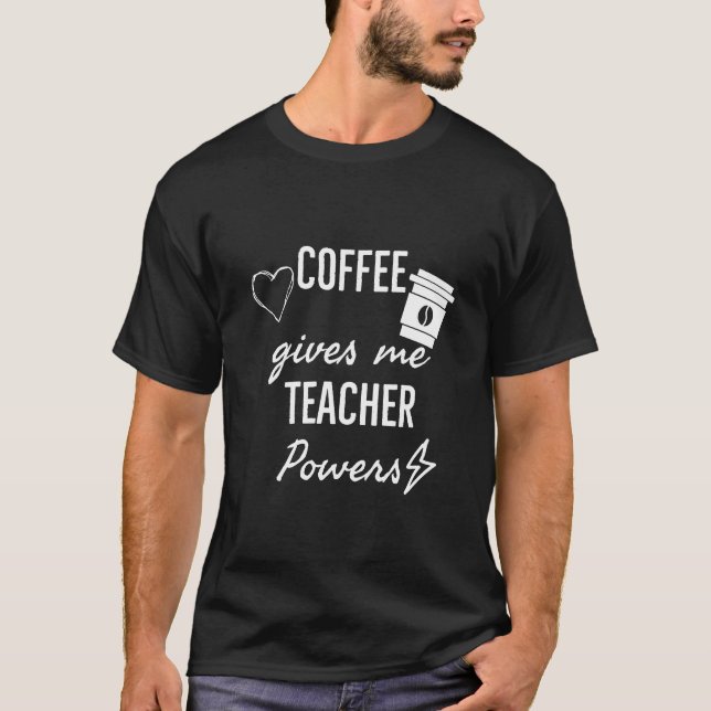 Camiseta de Poderes de Maestro con Café | Gif Dive (Anverso)
