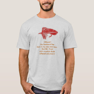 Camiseta de poema Cruel Trout con serpentín de mat