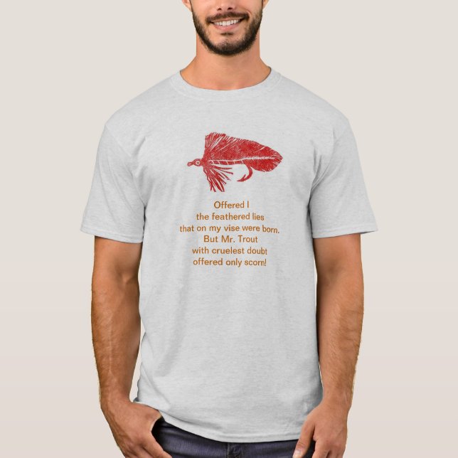 Camiseta de poema Cruel Trout con serpentín de mat (Anverso)