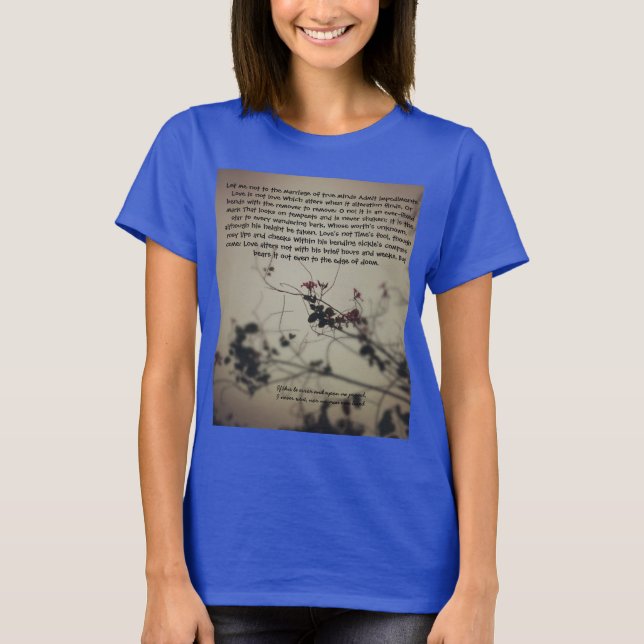 Camiseta de poema de amor para ella (Anverso)