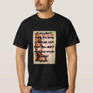 Camiseta de poema friki T
