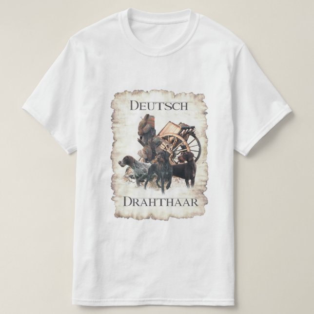 Camiseta de Pointer Alemán de Pelo Duro (Diseño del anverso)