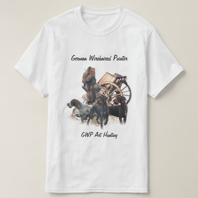 Camiseta de Pointer de Pelo Cabeludo Alemán (Diseño del anverso)