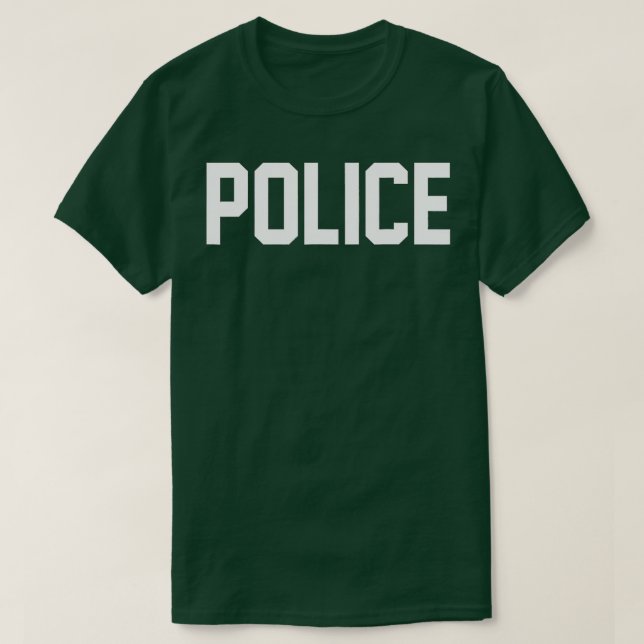 Camiseta de policía para policía disfraz de Hallow (Diseño del anverso)