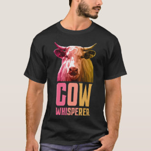 Camiseta de polígono de vacas de granja de vaquero