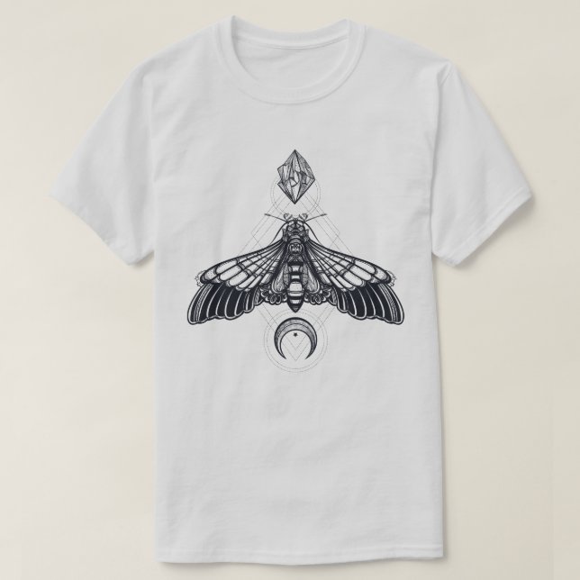 Camiseta de polilla sagrada de geometría (Diseño del anverso)