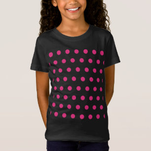 Camiseta de Polka Dot Child (rosa negro y neón)