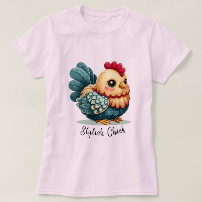 Camiseta de pollo con fantasía (Diseño del anverso)