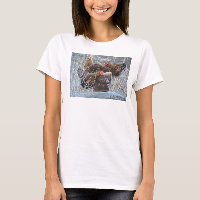 Camiseta de pollo "Los Chicas" (Anverso)